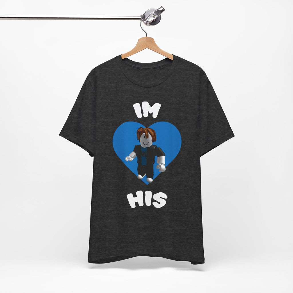I'm His Blue Heart Tee — Roblox Couple Shirt