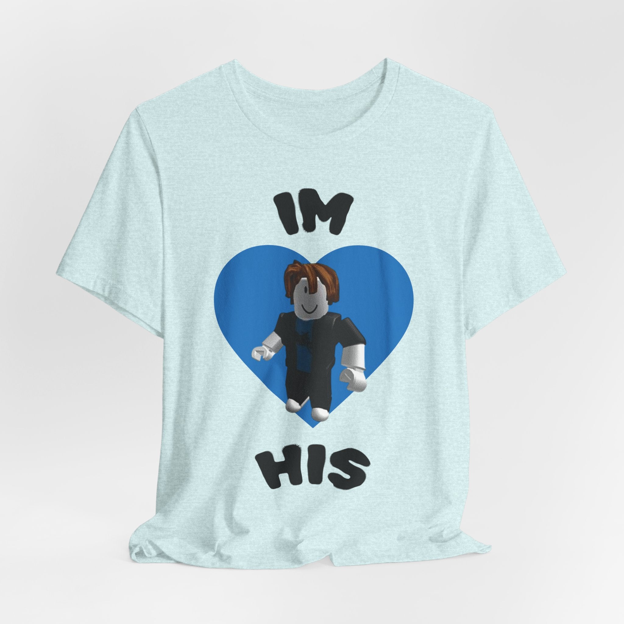 I'm His Blue Heart Tee — Roblox Couple Shirt