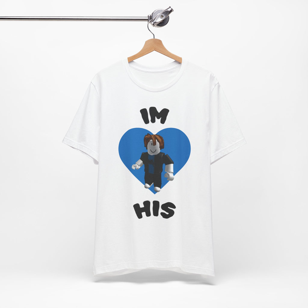 I'm His Blue Heart Tee — Roblox Couple Shirt