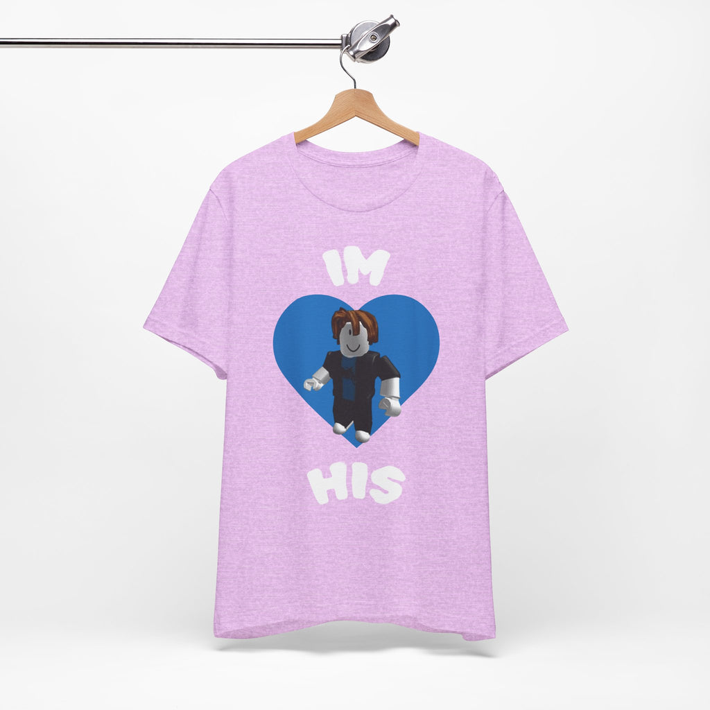 I'm His Blue Heart Tee — Roblox Couple Shirt