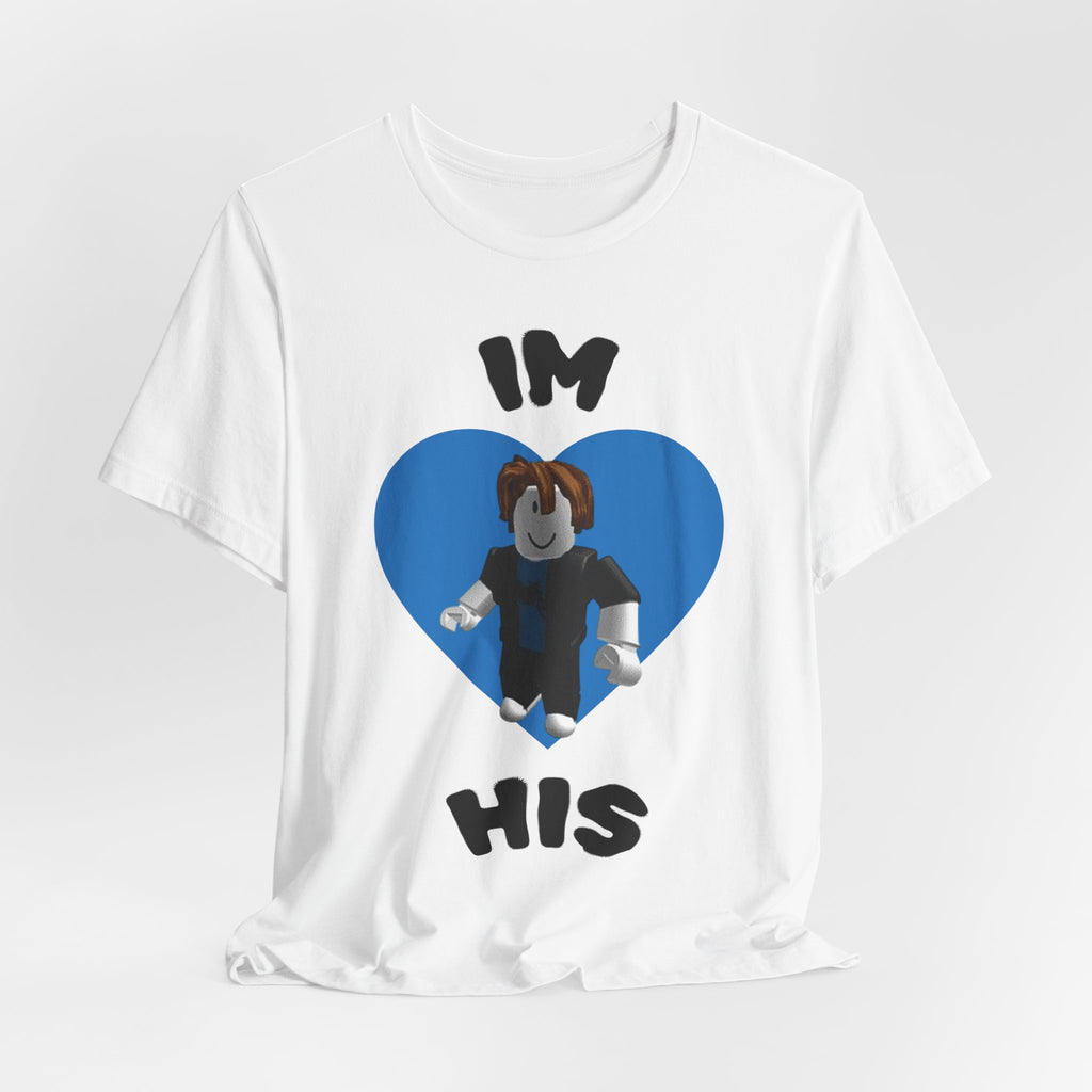 I'm His Blue Heart Tee — Roblox Couple Shirt