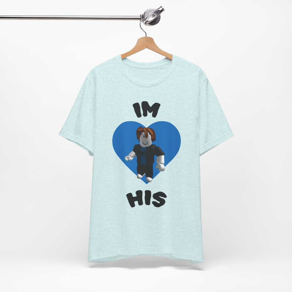 I'm His Blue Heart Tee — Roblox Couple Shirt