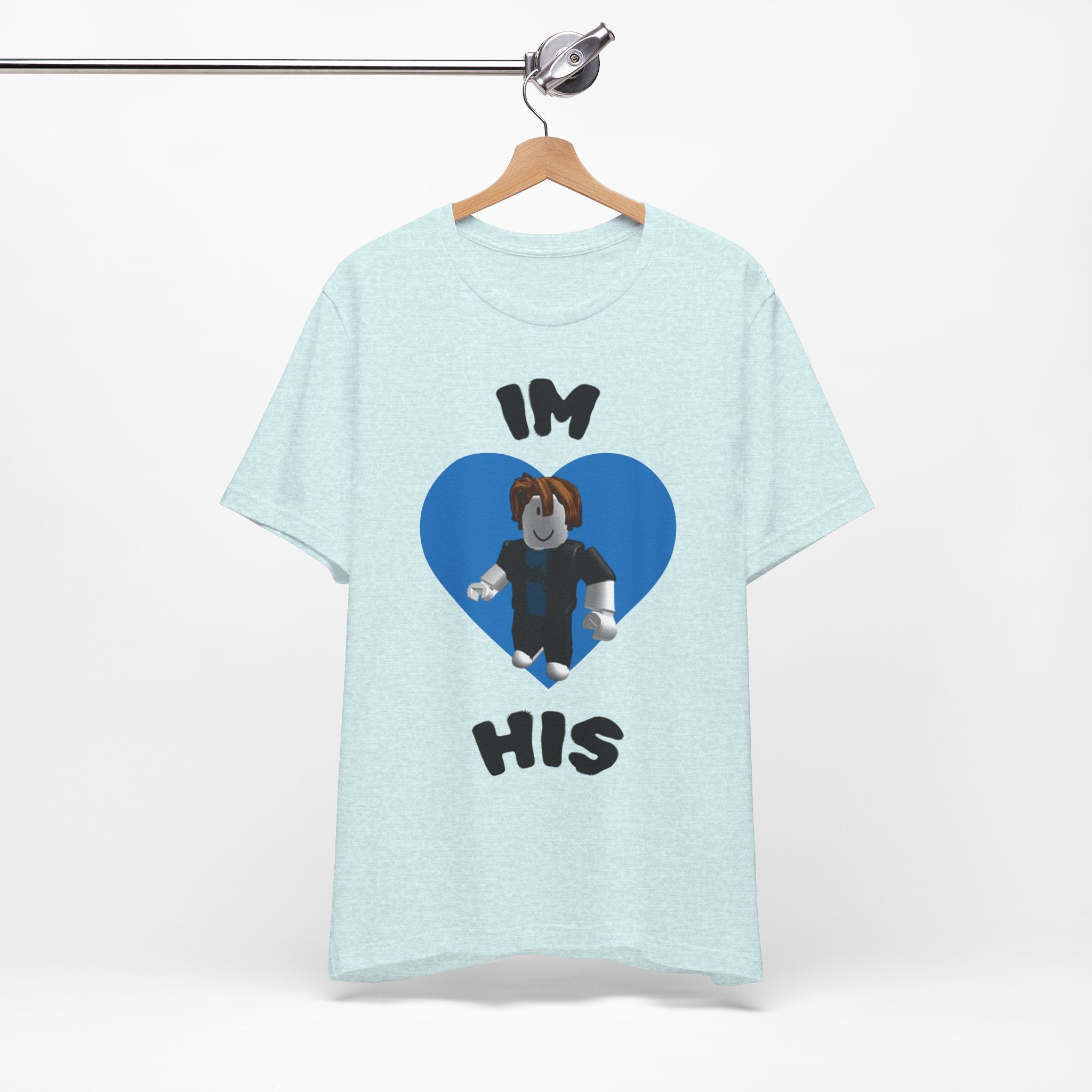 I'm His Blue Heart Tee — Roblox Couple Shirt