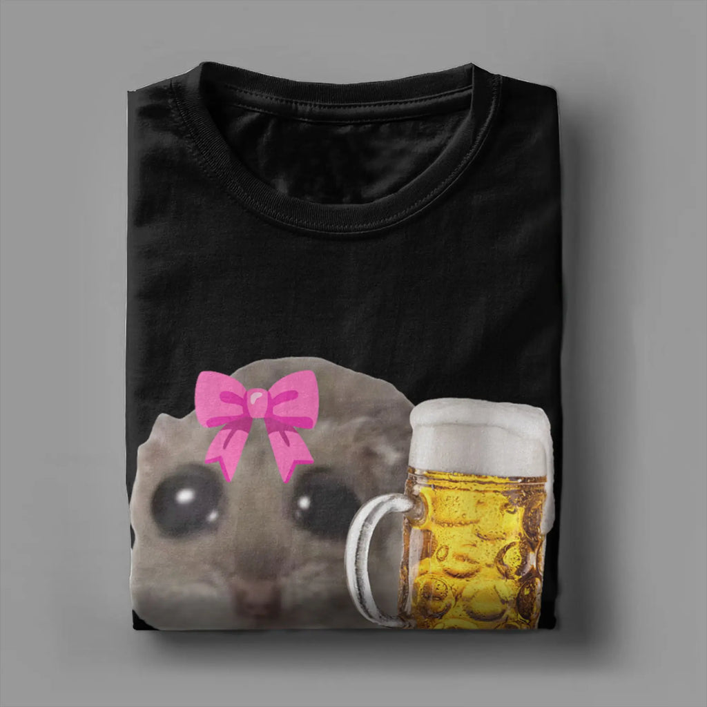 Hamster Beer Tee — Funny Men's Graphic T-Shirt