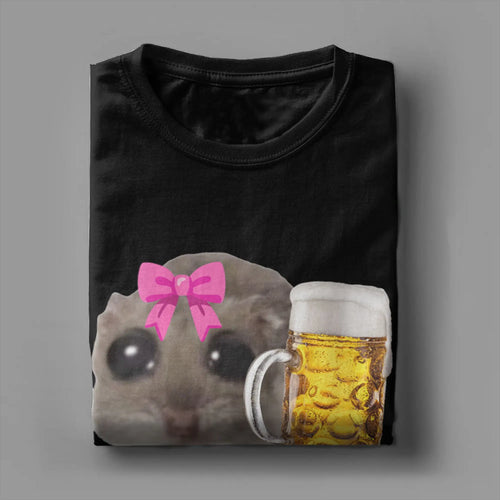 Hamster Beer Tee — Funny Men's Graphic T-Shirt