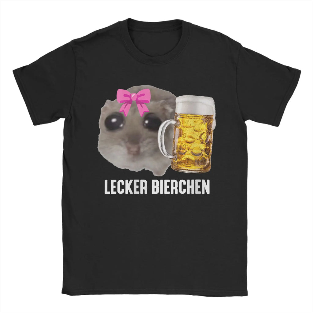 Hamster Beer Tee — Funny Men's Graphic T-Shirt