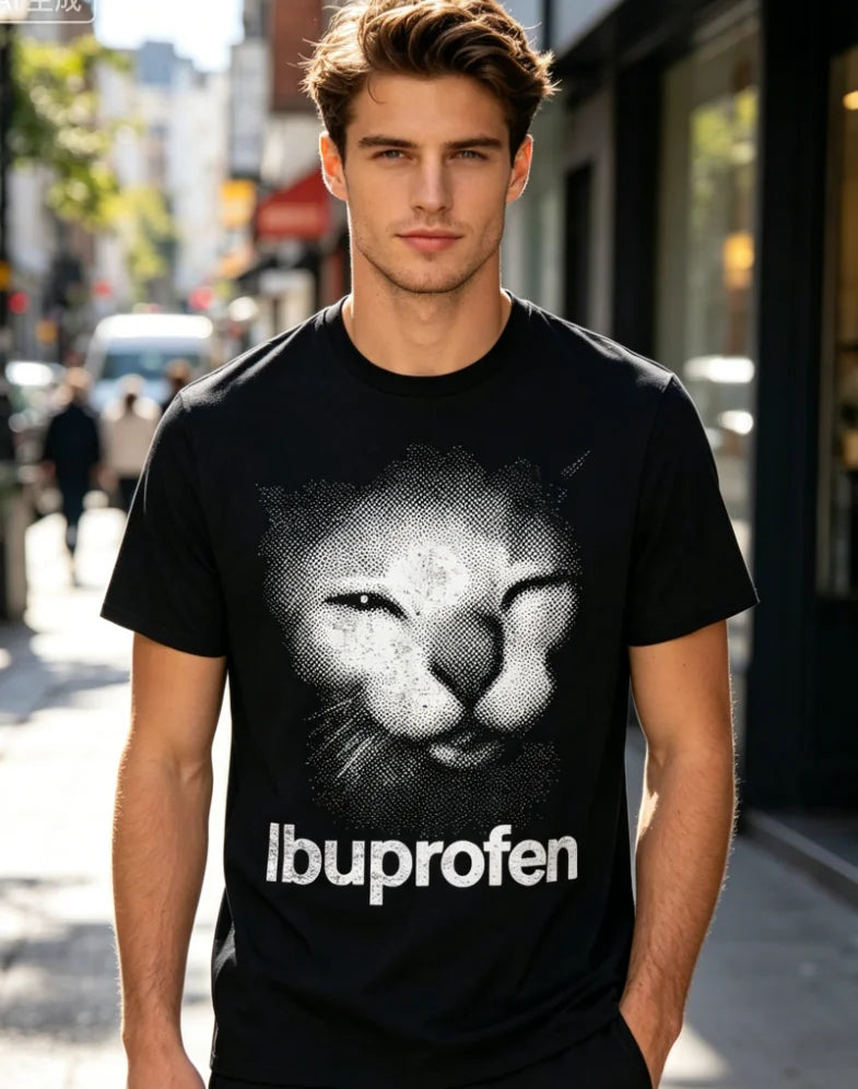 Ibuprofen Cat Tee — Lightweight Unisex Graphic T-Shirt